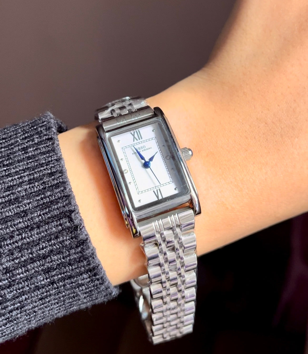 Silver Rectangle IBSO watch