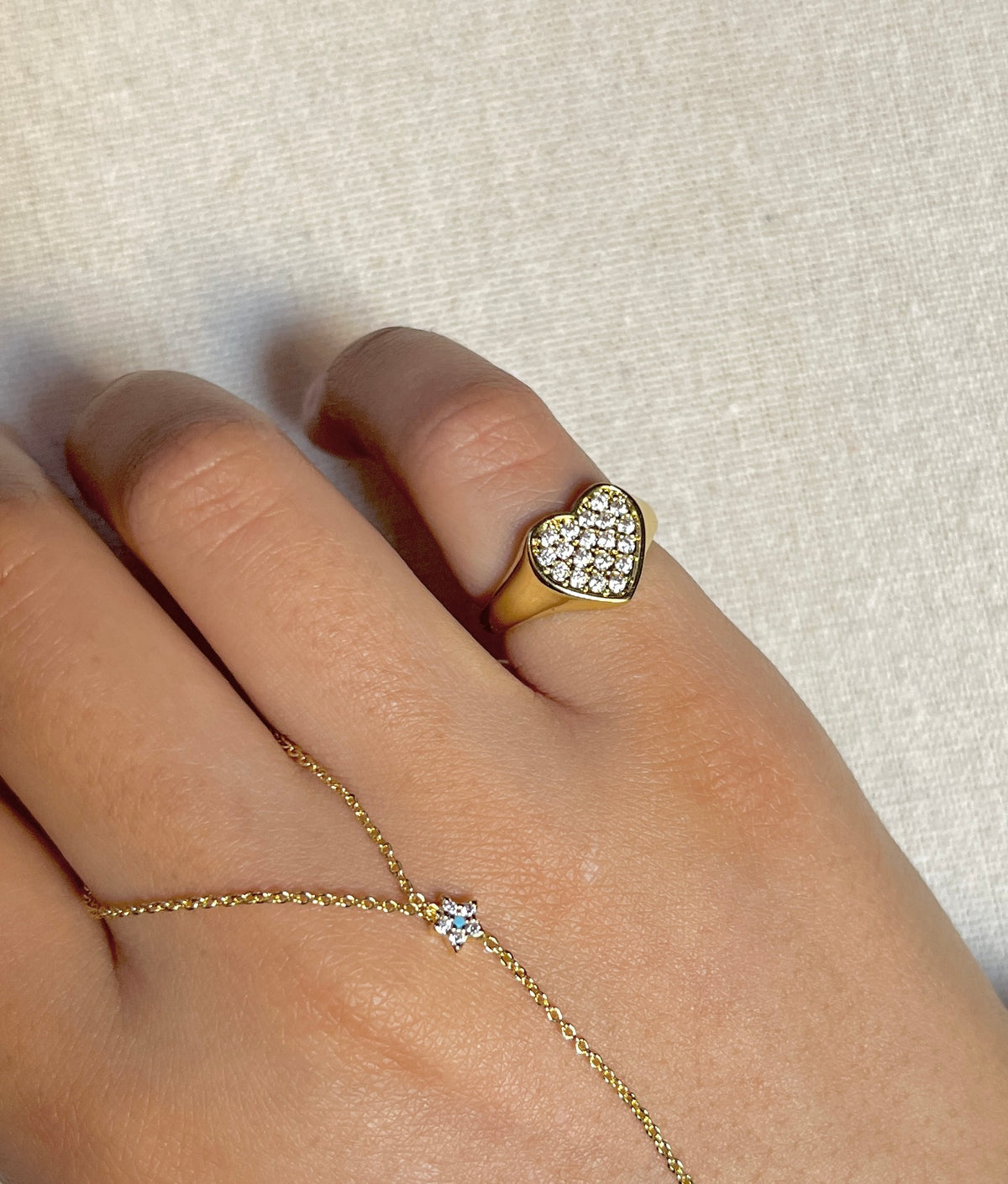 Hearts Pinky Ring