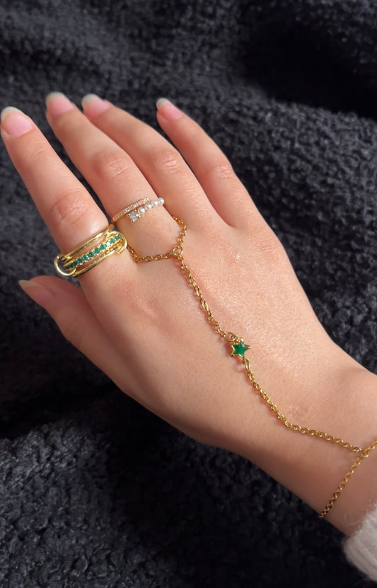 Green Star Hand Chain