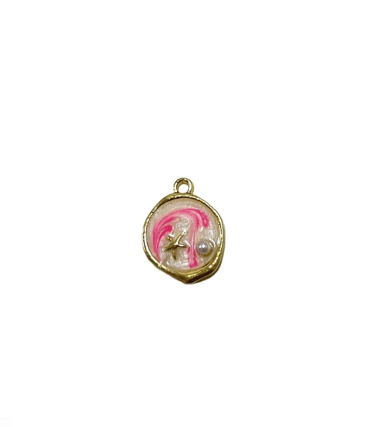 Pink circle charm