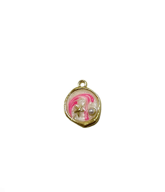 Pink circle charm