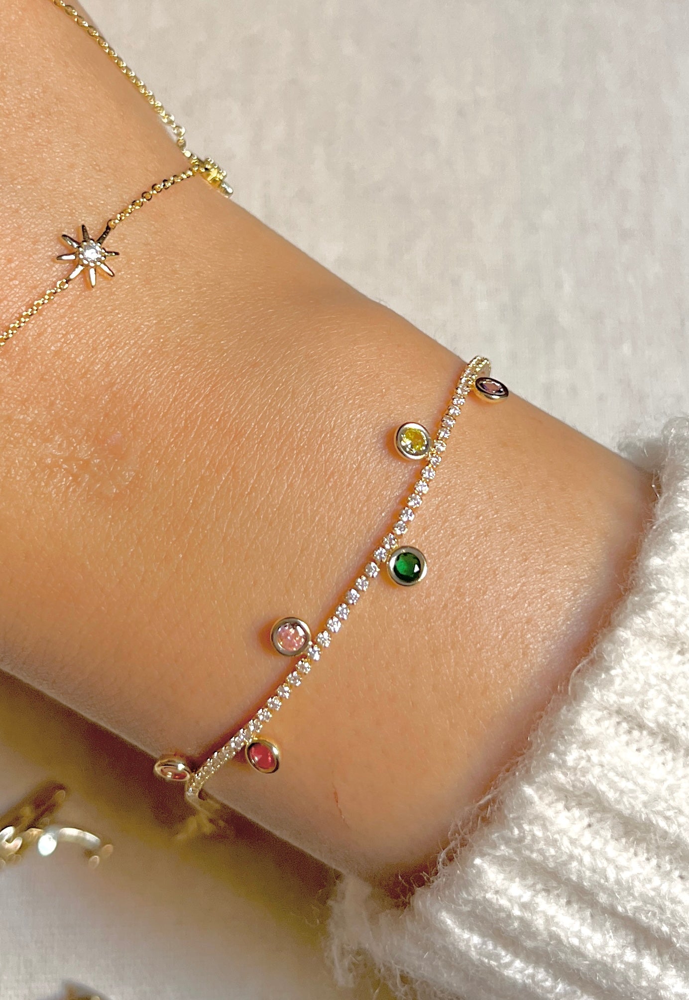 Colorful stones bracelet