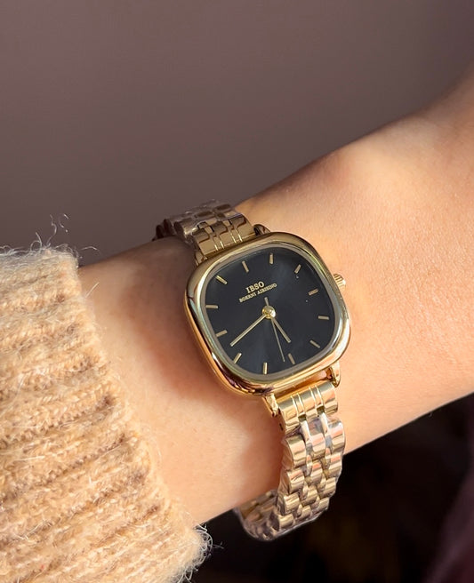 Classic black square IBSO watch