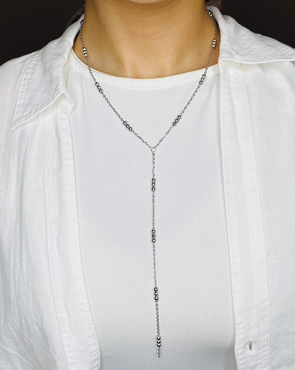 Silver Drop Necklace 3