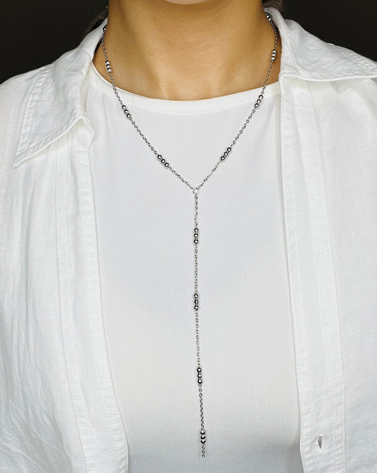 Silver Drop Necklace 3