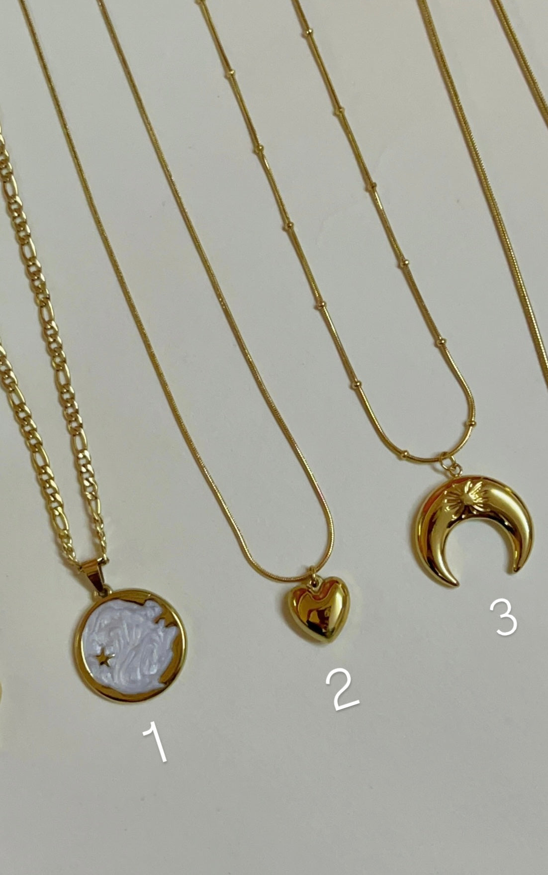 Golden necklaces