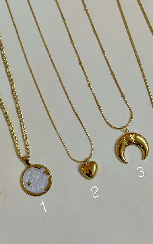 Golden necklaces