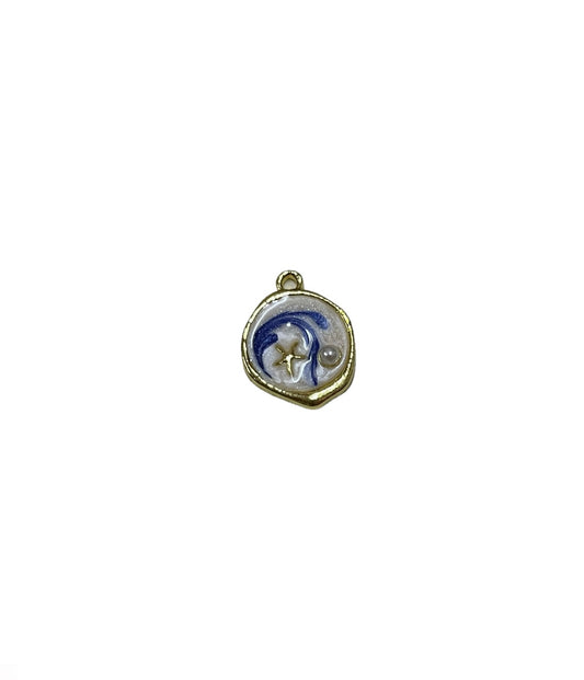 Blue circle charm