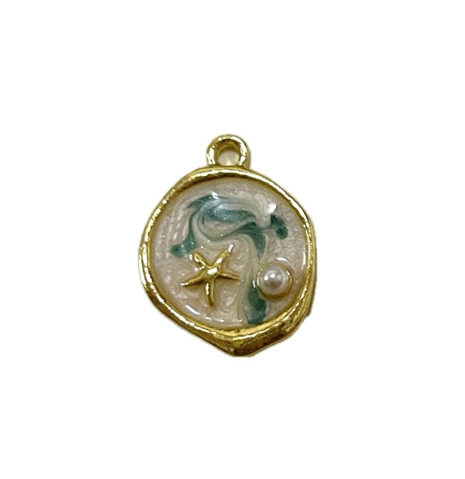 Green circle charm