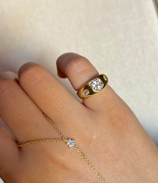 Crystals Pinky Ring