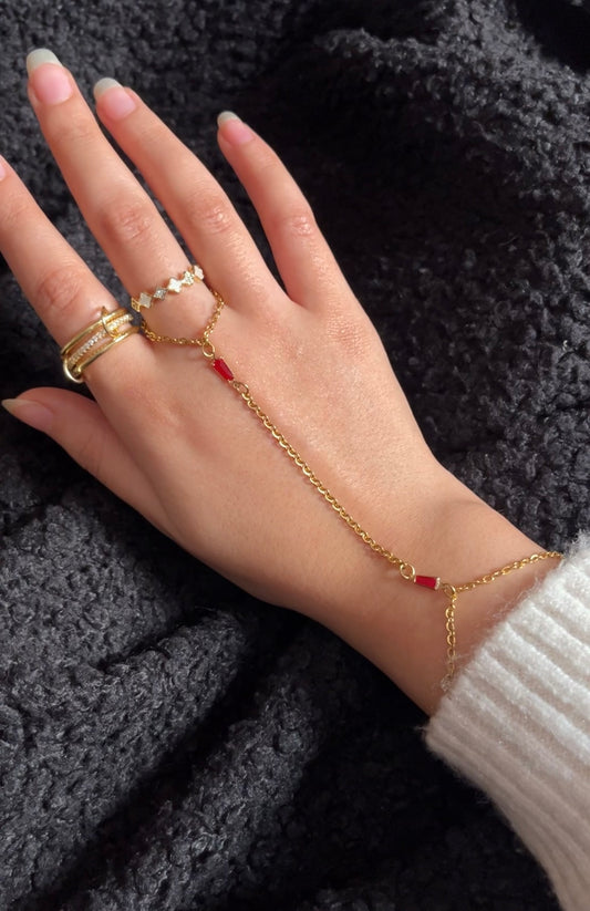 Ruby Hand Chain